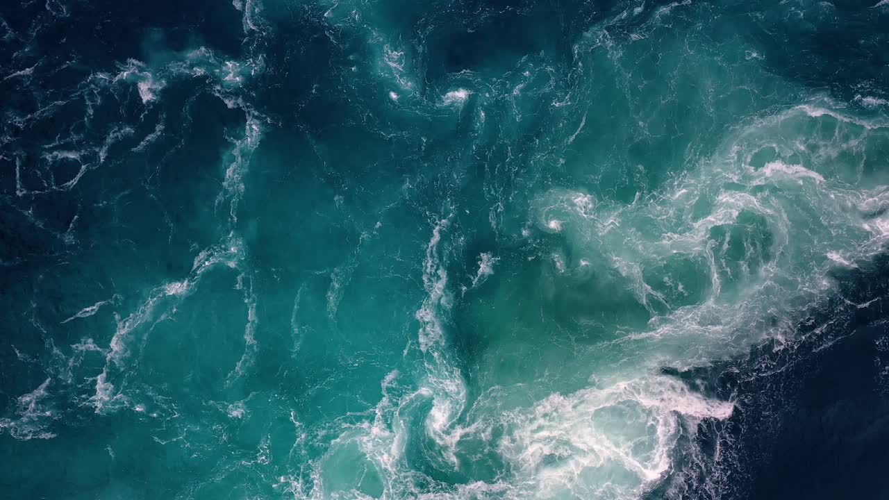 Waves of water of the river and the sea meet each other during high tide and low tide.