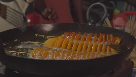 potato spring roll fry closeup