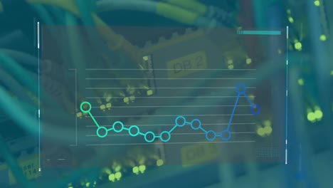 Animación-De-Un-Gráfico-Sobre-Múltiples-Cables-Conectados-A-Equipos-Tecnológicos