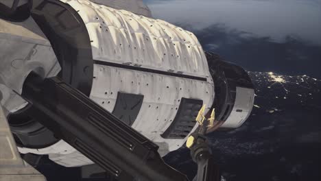 nave espacial en órbita