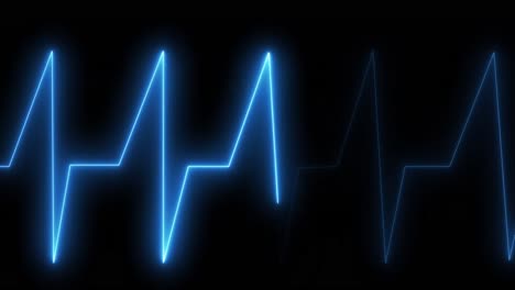 Animation-of-cardiograph-over-black-background