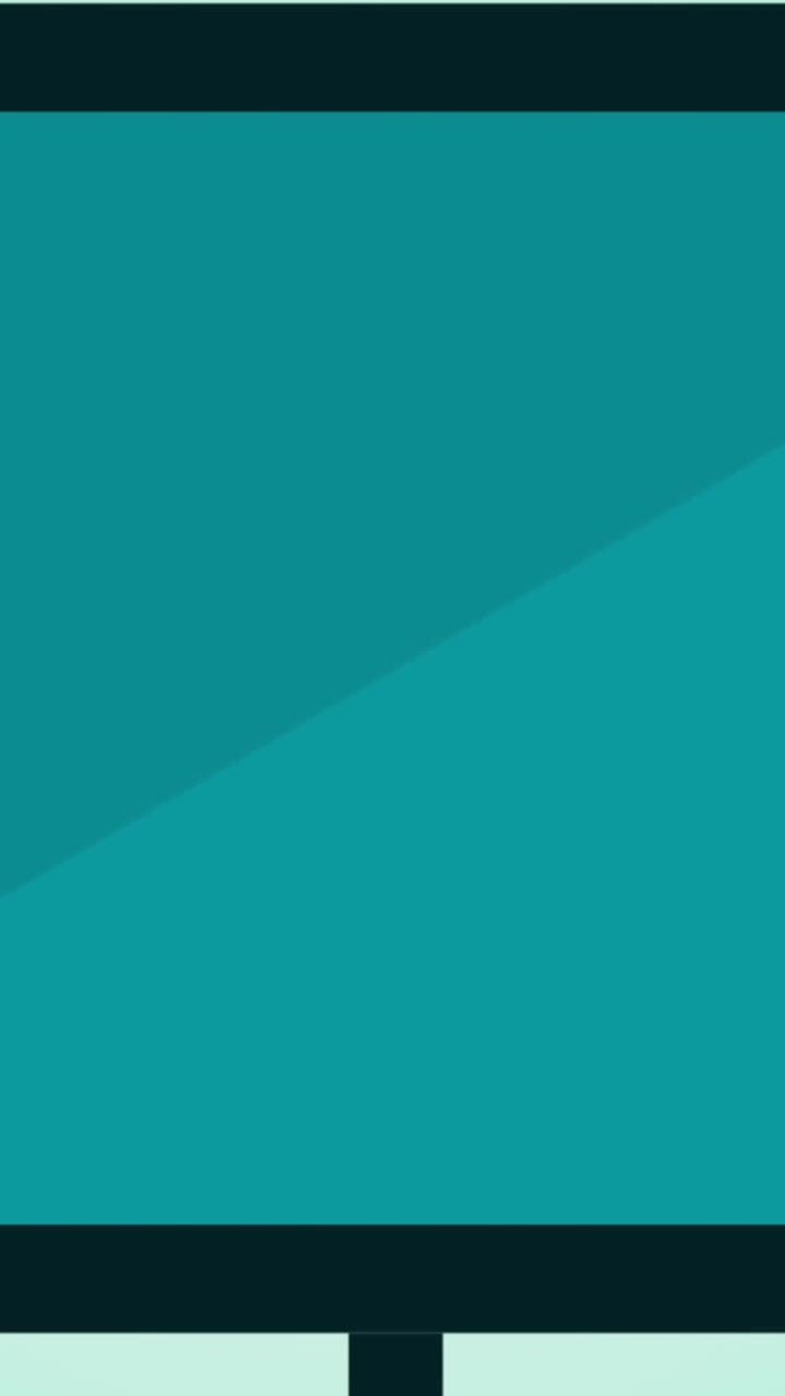 Animation of computer screen with copy space and school icons on green background
