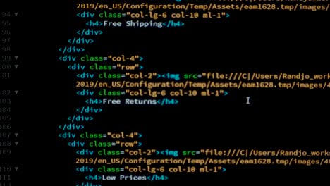 El-Desarrollador-Está-Navegando-Por-El-Código-Html-En-La-Pantalla-De-La-Computadora