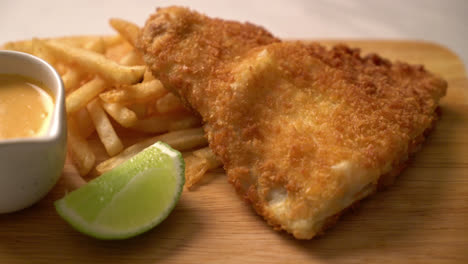 fried fish and potato chips