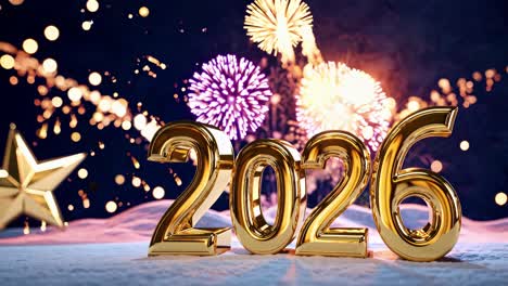 happy new year 2026 background with fireworks