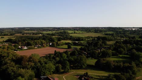 United-Kingdom-Kent-countryside-drone-footage,-aerial-footage