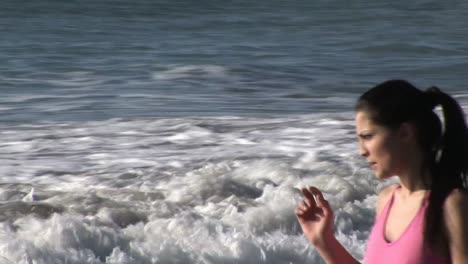 beautiful woman at the beach