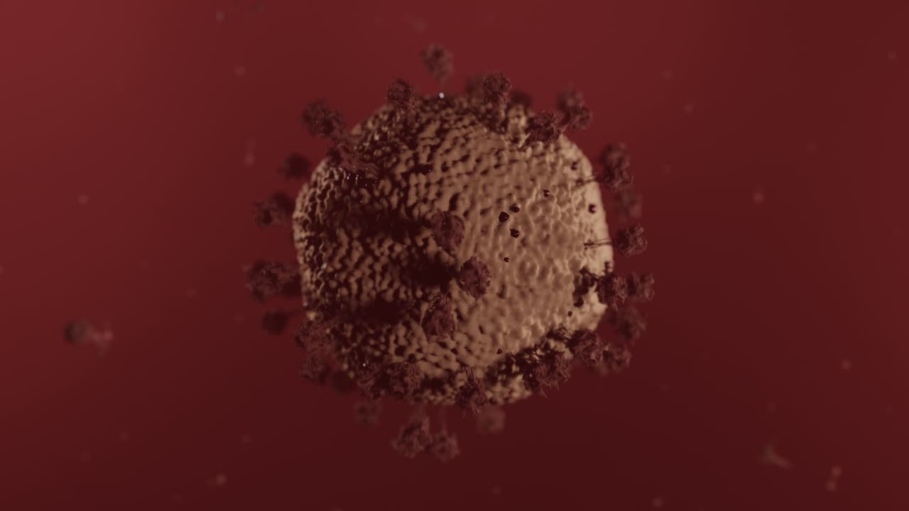 Virus coronavirus microscopico covid 19 cellula ncov infezione corona macro.