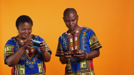 cheerful woman winning videogames competition in studio