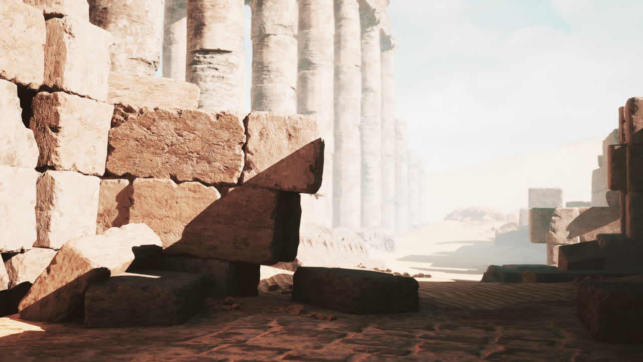 ruinas de un antiguo templo en el desierto