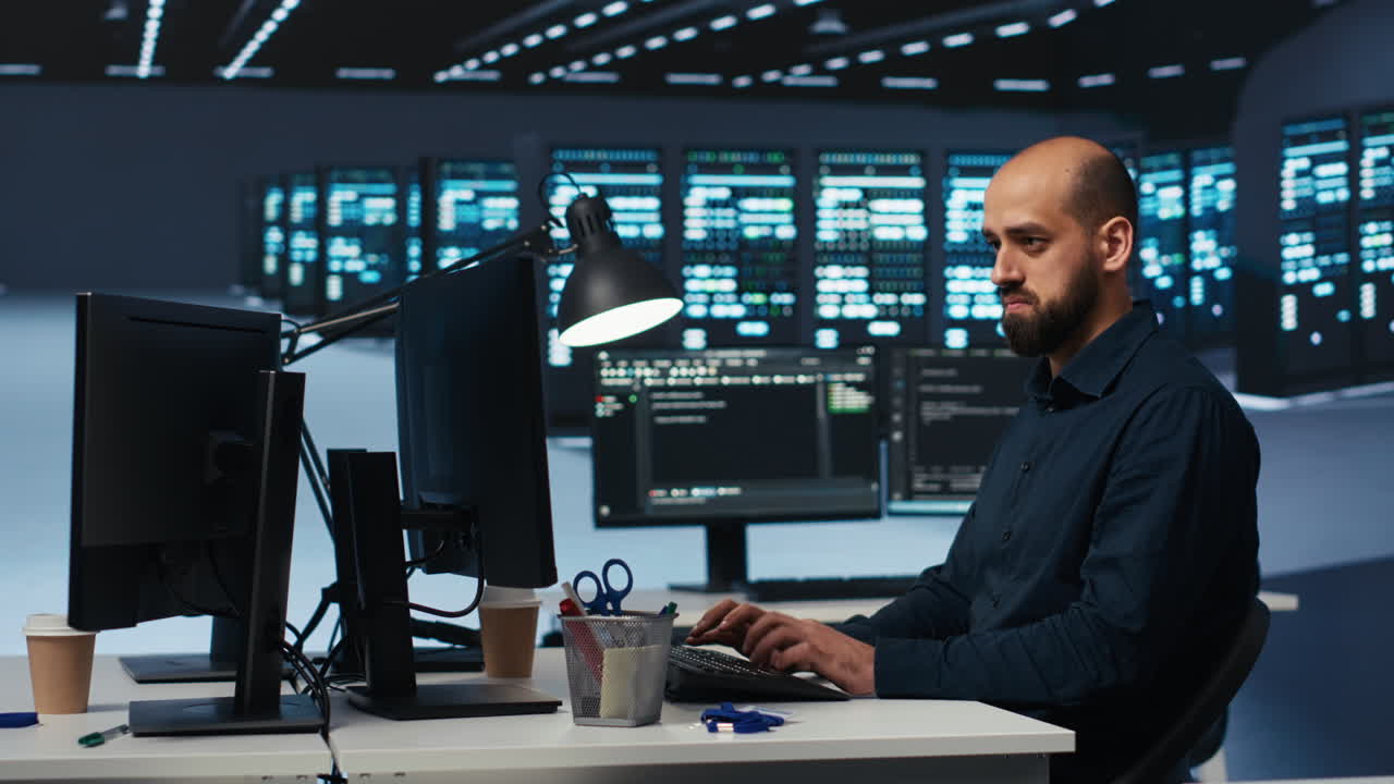 System administrator programming in server farm