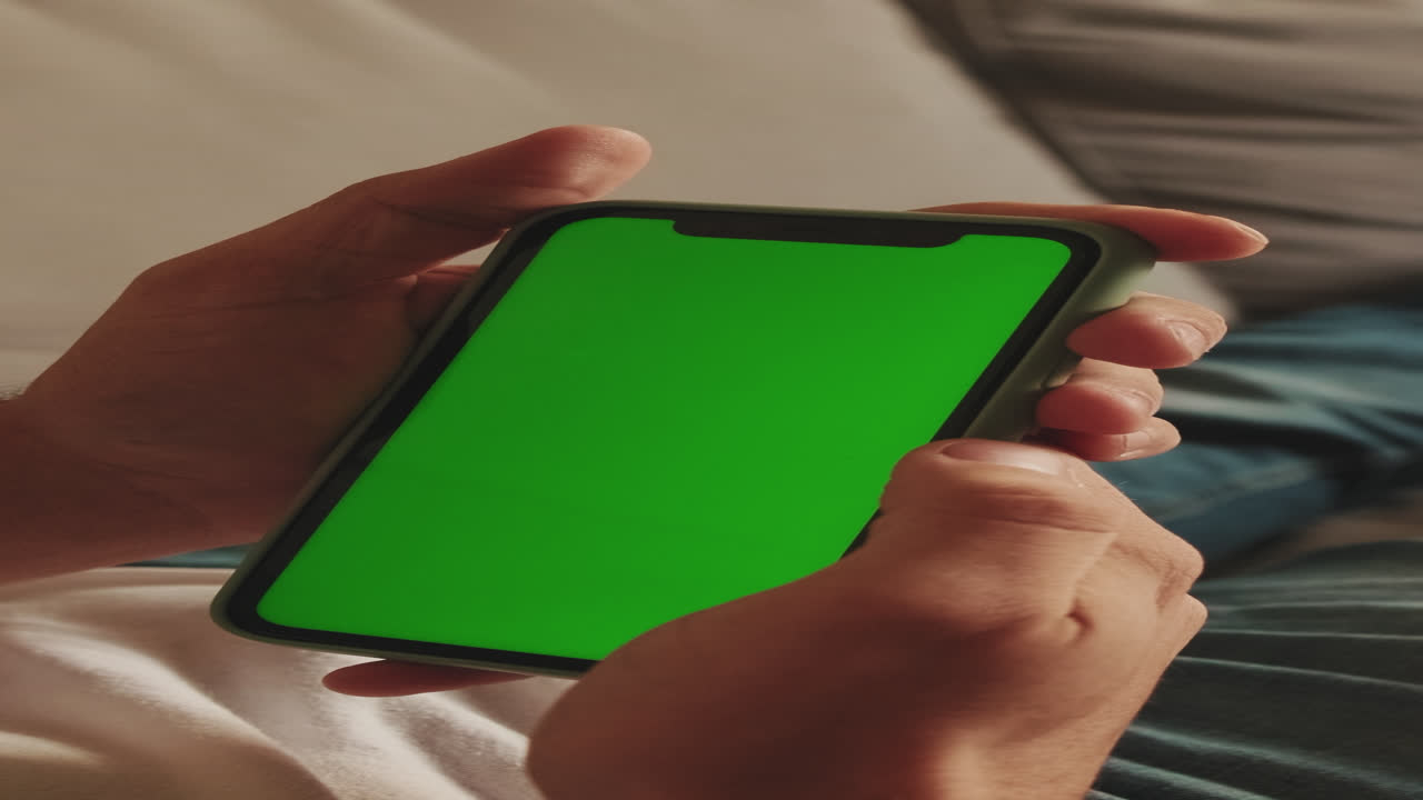 Utilizzo di uno smartphone con green screen