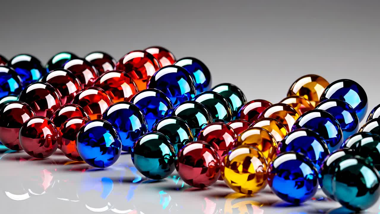 Abstract Colorful Glass Balls