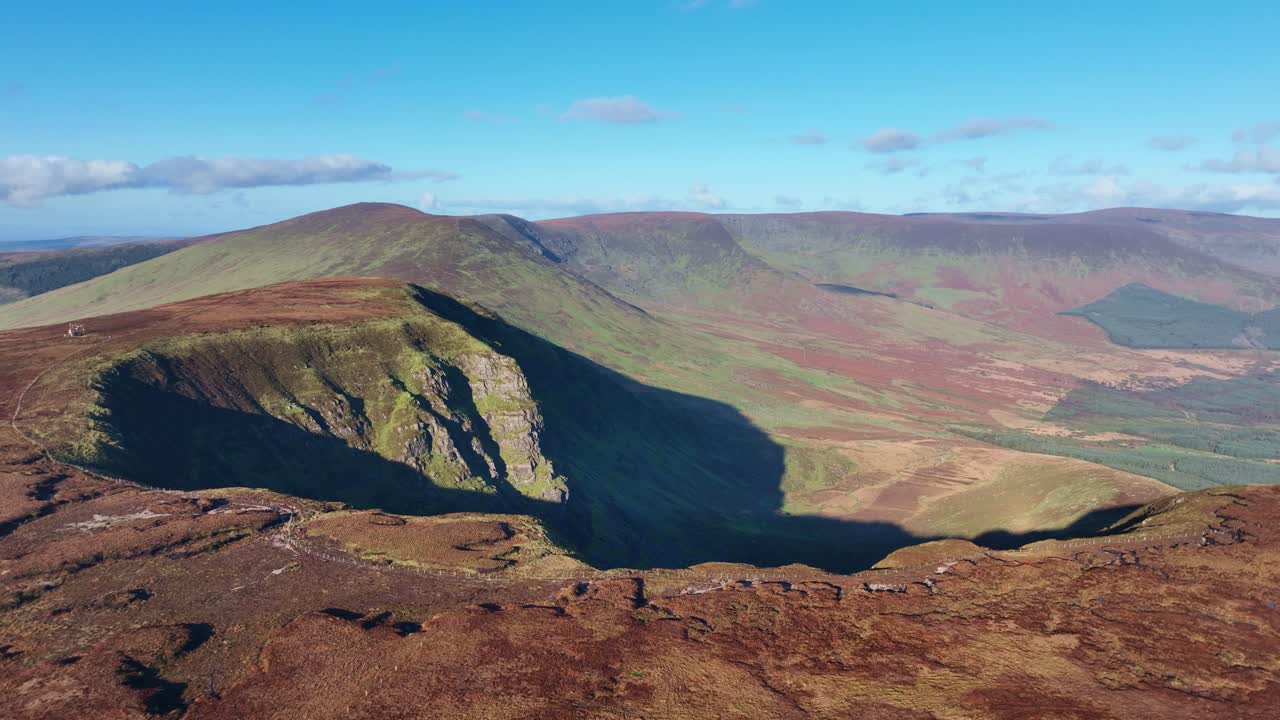 Epic Ireland winter sunshine drone landscape Coum Eag Comeragh Mountains Waterford