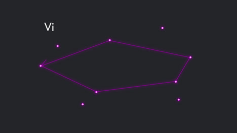 animación de vibraciones de texto sobre formas sobre fondo negro