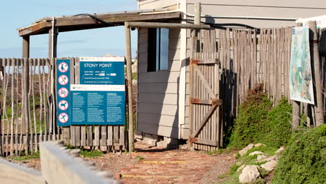 entrance to cape nature stony point nature reserve penguin colony in betty's bay