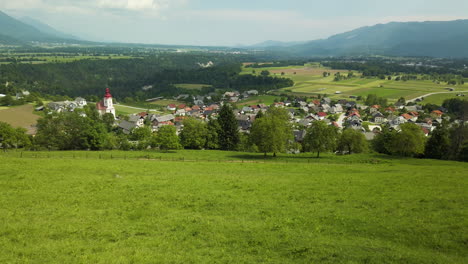 zasip village and bled landscape shot