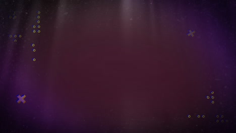 animación de formas y patrones abstractos contra el espacio de copia en fondo púrpura