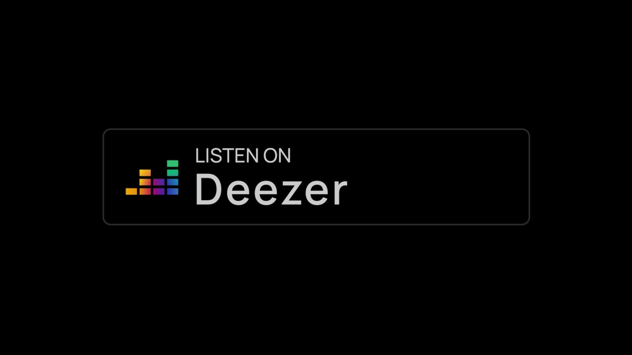 Listen on Deezer Music Badge Dark Mode