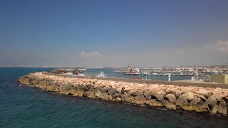 the harbour of almerimar in almeria during a sunny summer day