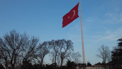 low angle view of turkish flag against sky