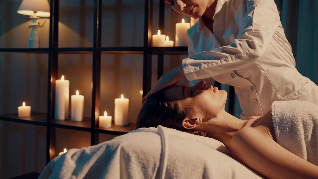 Relaxing Facial Massage at a Spa