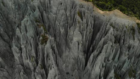 huge sharp pinnacles of putangirua in new zealand