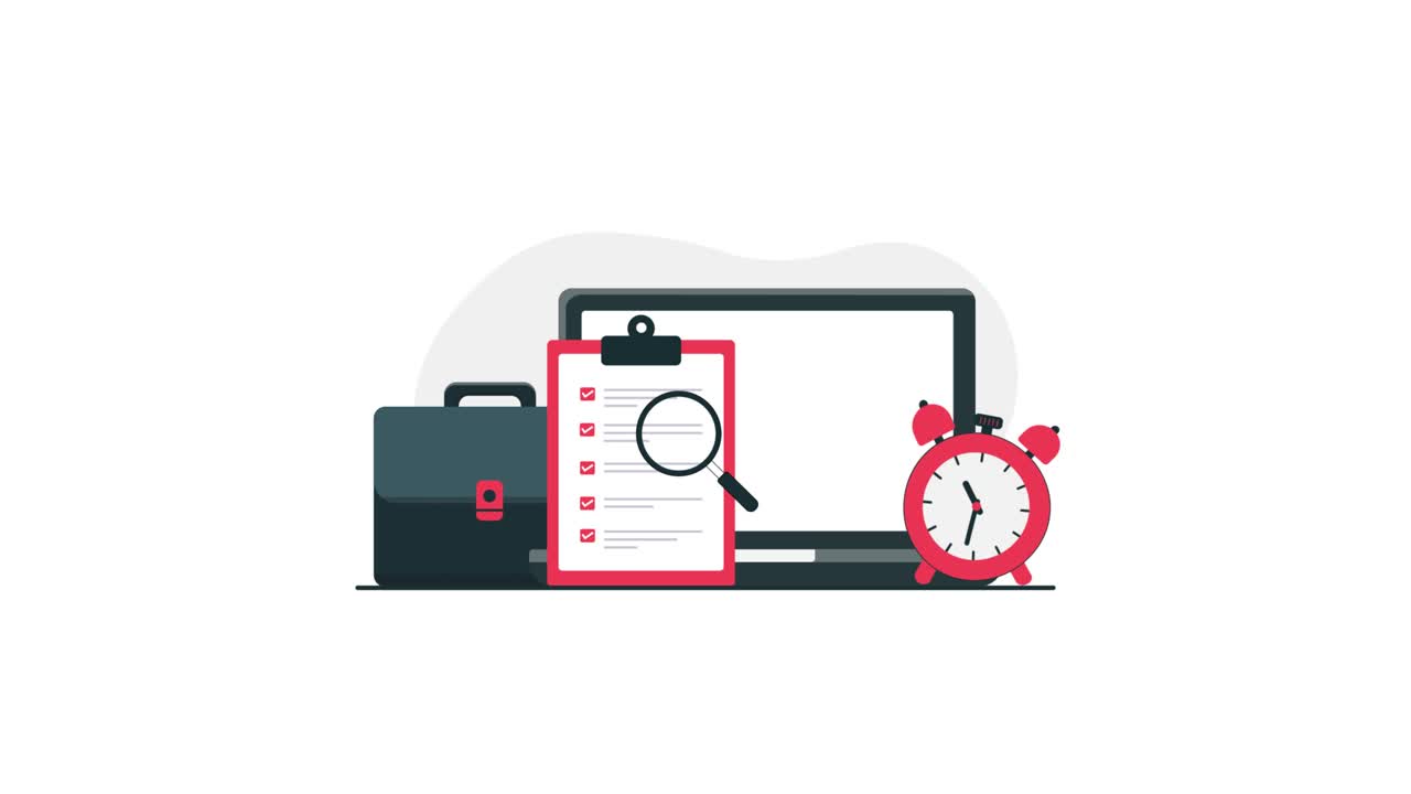 Animated Business Planning and Task Management Illustration