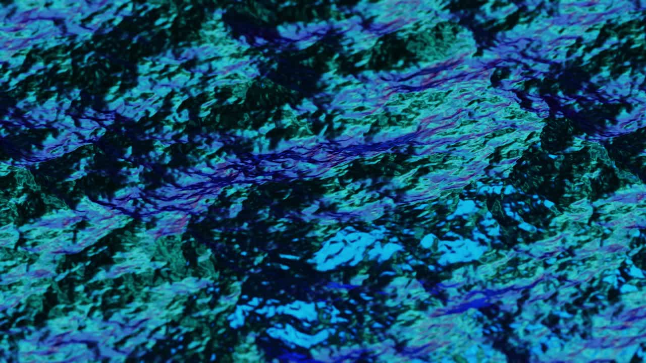 animación de bucle de ondas 3d de color iridescente abstracto. diseño de movimiento de moda