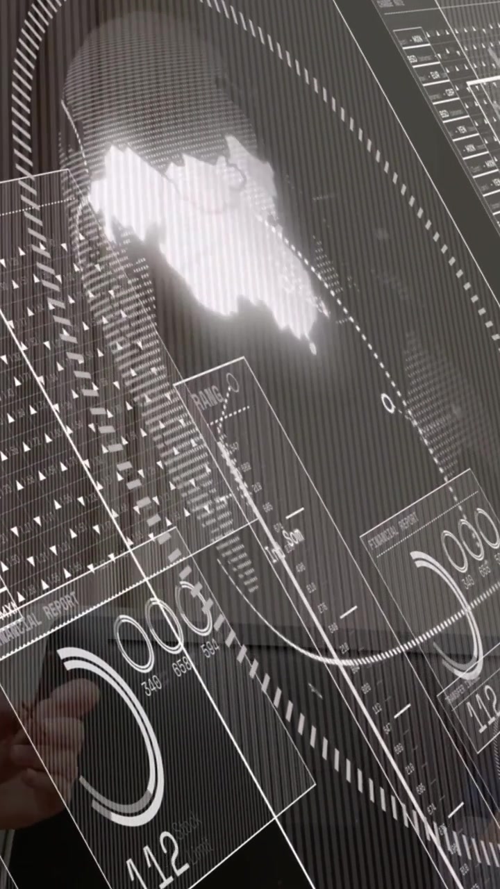 Vertical video: HUD tilting, camera moving, gauges updating to show finance EUR MXN, shadows moving