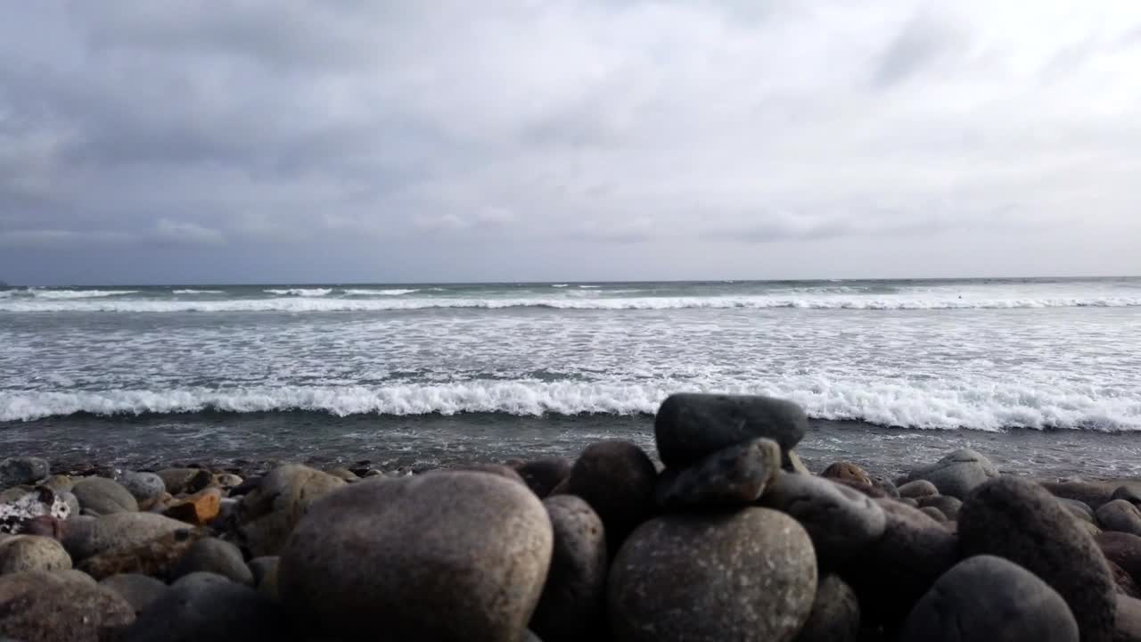 Playa Redondo II-stranden i Lima, Peru timelapse, turistmål panorering