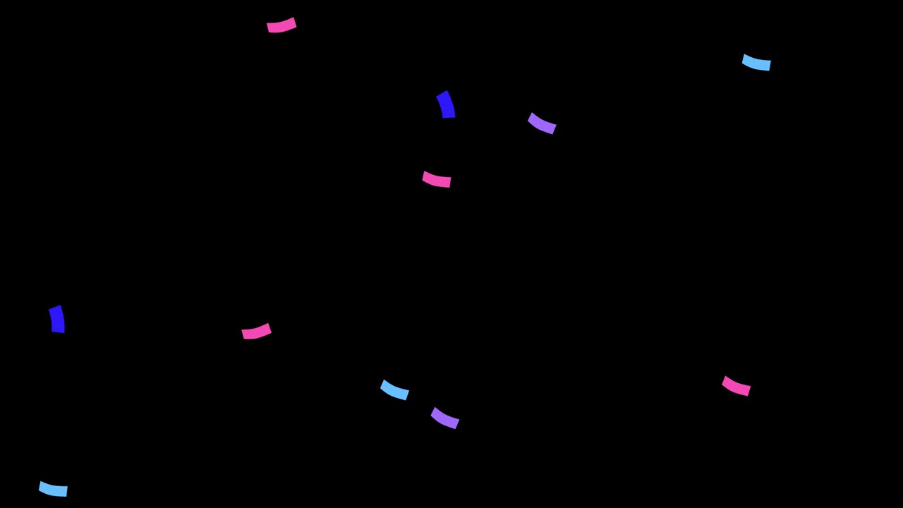 알파 채널을 가진 다채로운 콘티 루프 가능한 애니메이션 - 파티 또는 생일 축하 - 투명한 배경을 가진 축하 템플릿 - 카니발, 축제 휴가