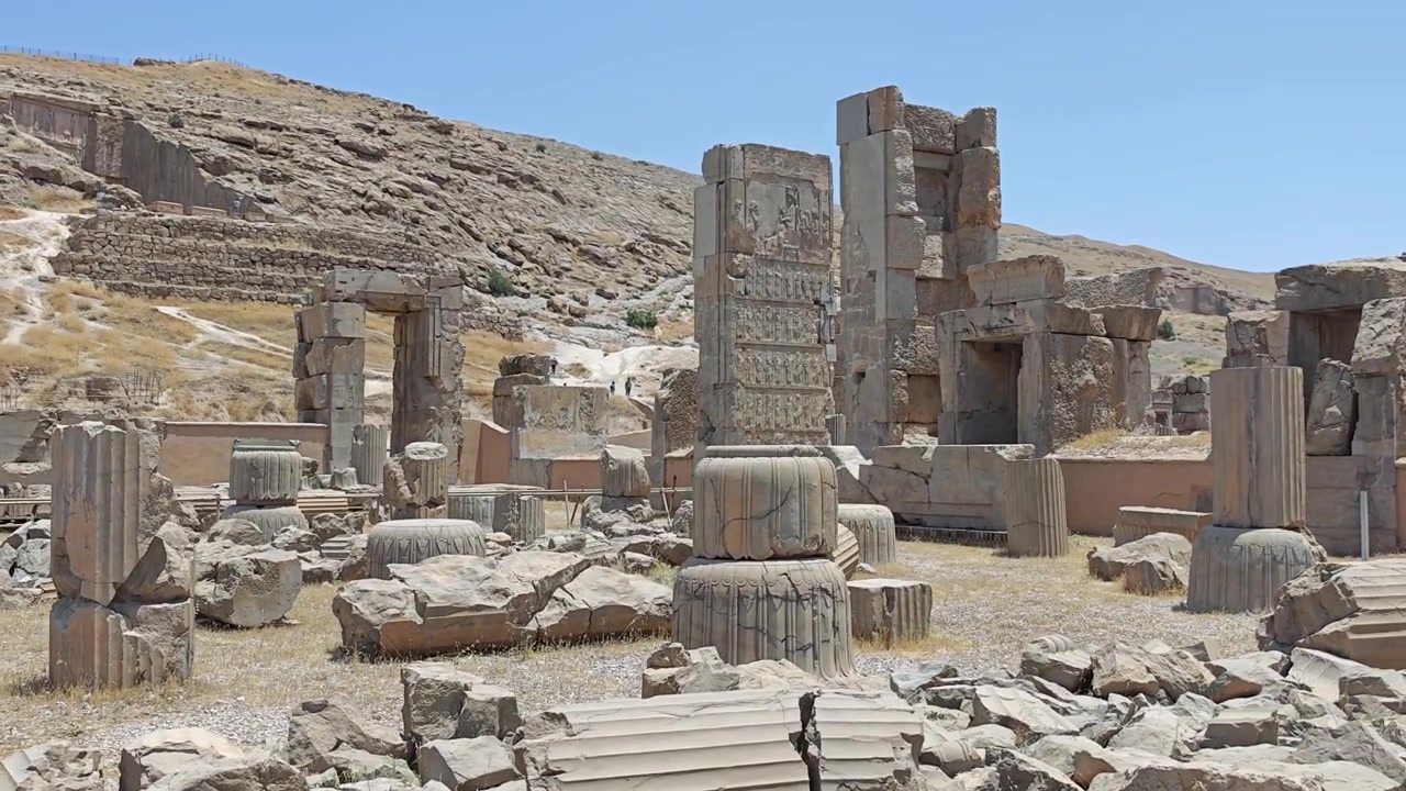 Antika ruiner av Persepolis i Iran