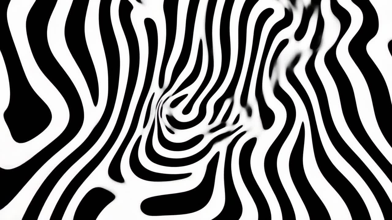 Linee ondulate astratte in bianco e nero creano un modello ipnotico