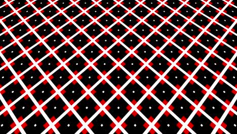 grafisches 2d-video-muster, das sich nach oben neigt und bewegt, zusammengesetzt aus mustern und formen mit mehrfarbigen texturen