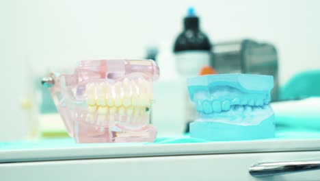 dental models and equipment in a clinic