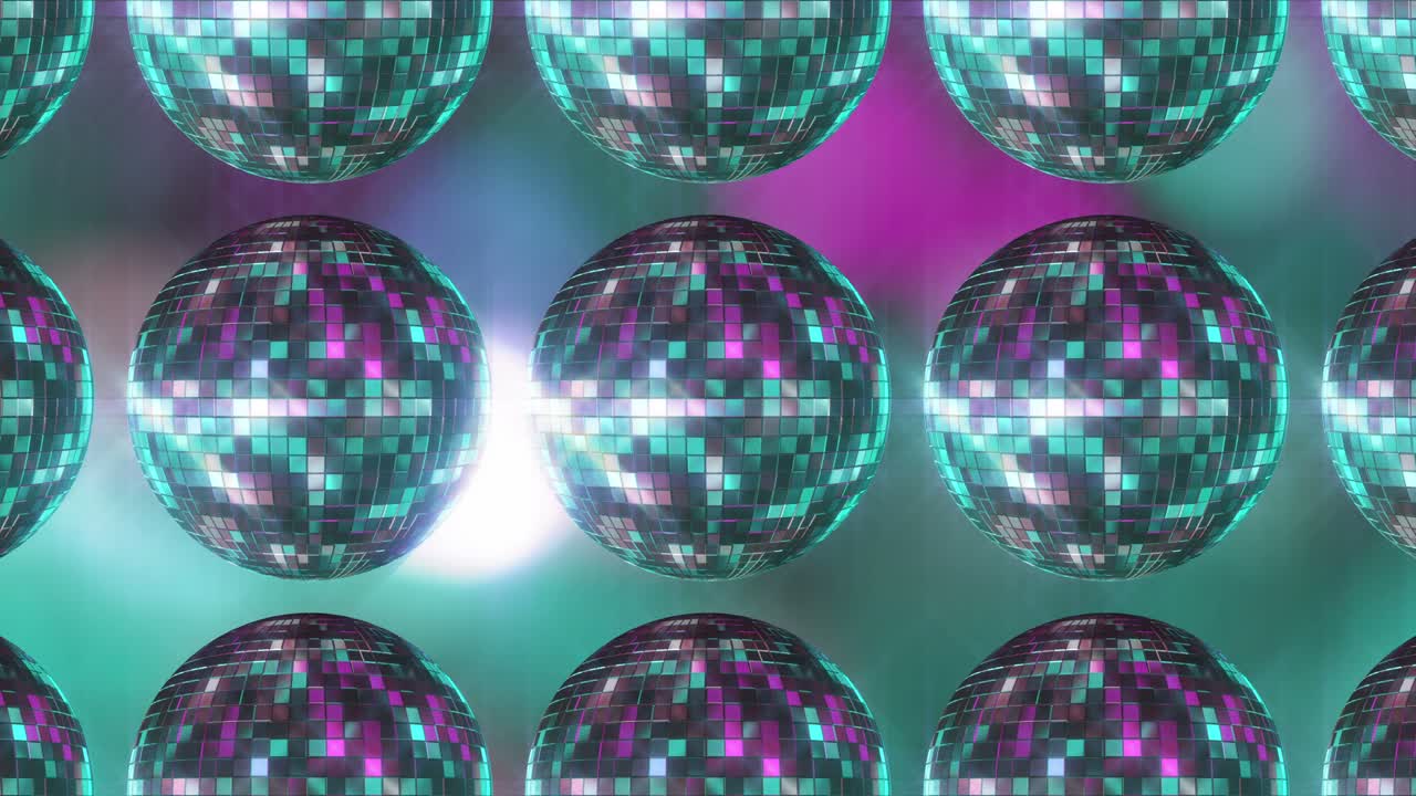 4k bolas de discoteca de colores brillantes