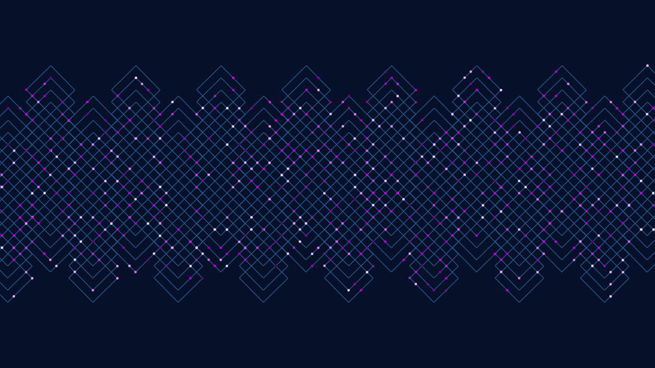 Dense and intricate blue and white diamond grid pattern