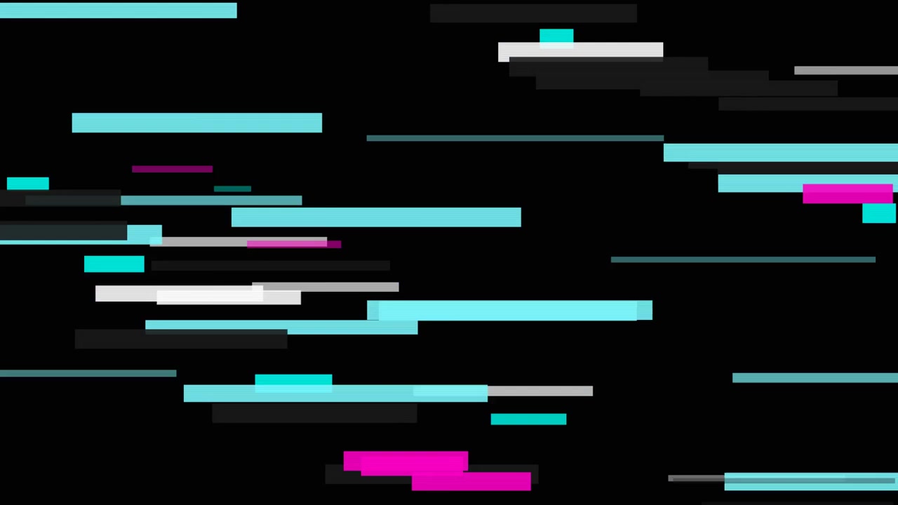 Abstrakter digitaler Glitch-Effekt mit bewegten horizontalen Balken