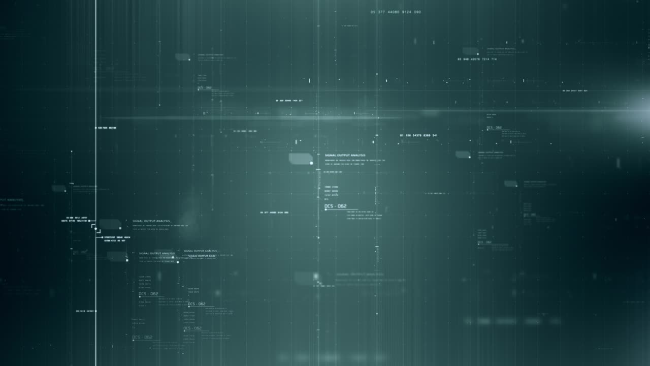 simulación de datos de matriz futurista