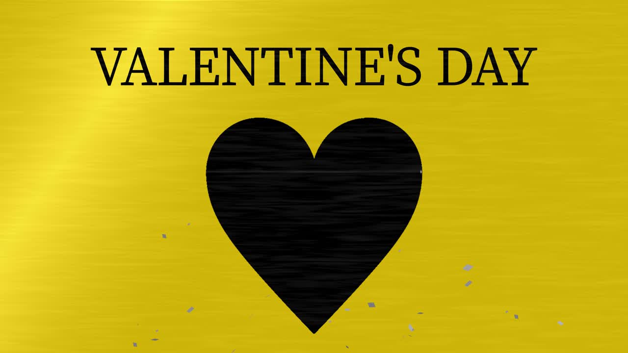 Animazione grafica di testo per messaggio di San Valentino.