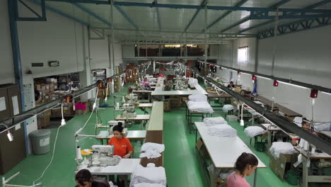 efficient textile production line in a modern factory