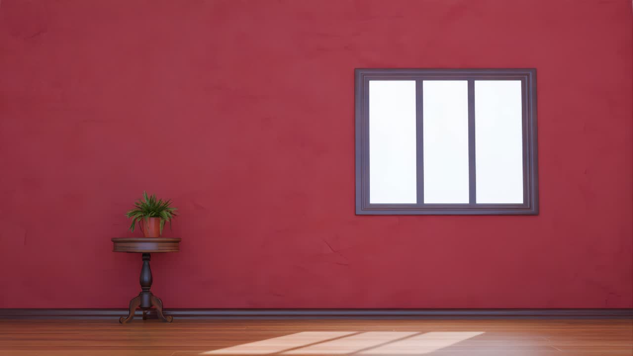 habitación vacía con ropa flotante