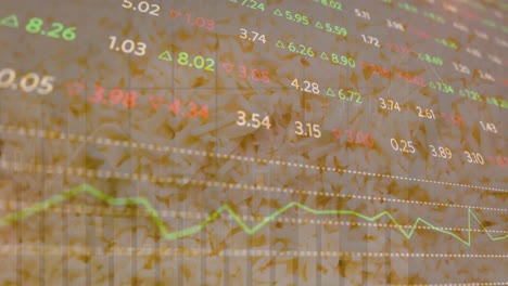 animation of financial data processing over light background