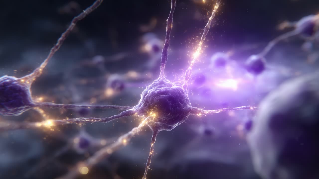 Intricate Network of Neurons Illuminated in a Fascinating Display of Electromagnetic Signals and Cellular Interactions, Highlighting the Complexity of Neural Pathways