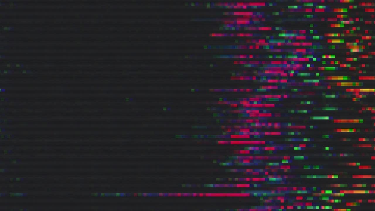 diseño único abstracto animación digital ruido de píxeles error de fallo daño de video