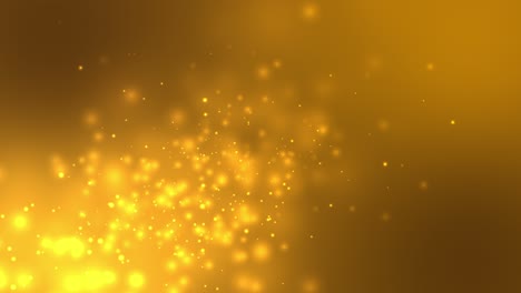 partículas de círculo de ouro bokeh fundo de luz 4k