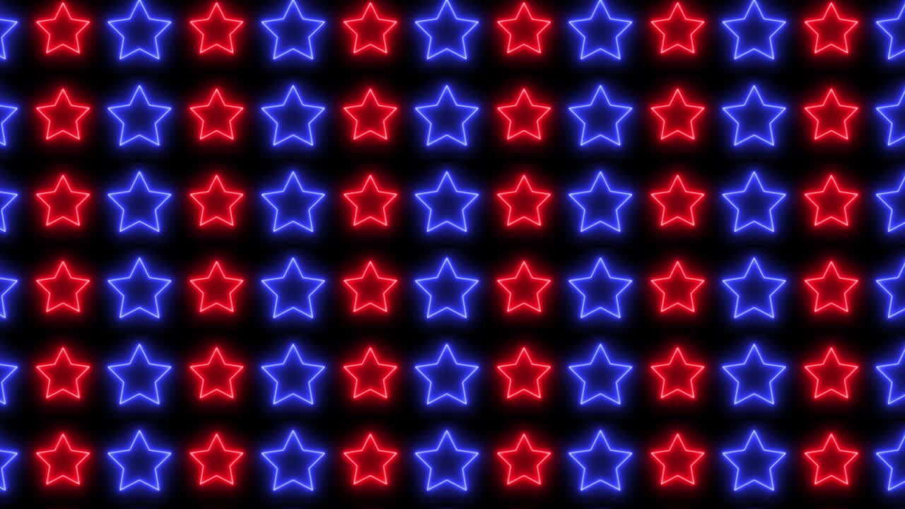 추상적이고 창의적인 네온 라인, 바 루프 애니메이션