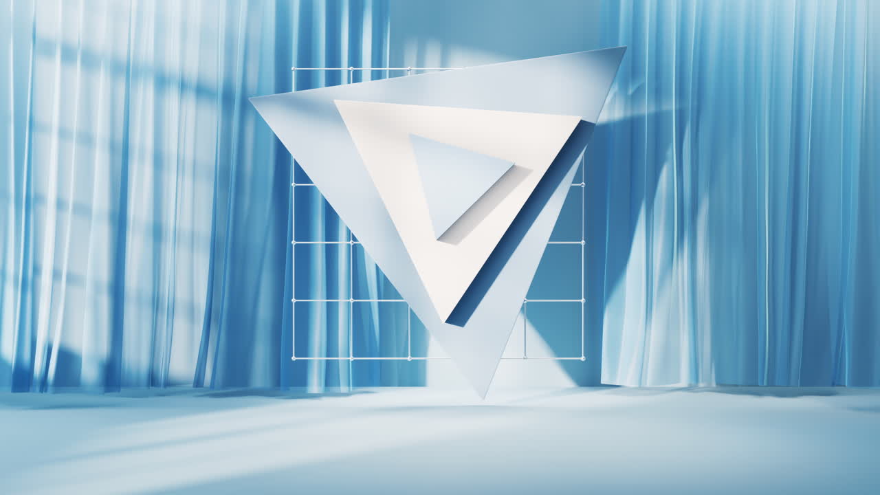 추상적인 기하학 내부 배경, 3d 렌더링