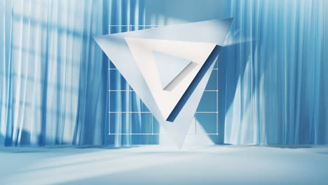 geometria astratta sullo sfondo interno, rendering 3d.